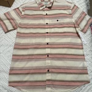 NWT - Hurley Men’s Striped Button Down